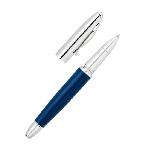 Image of a blue UIC branded pen